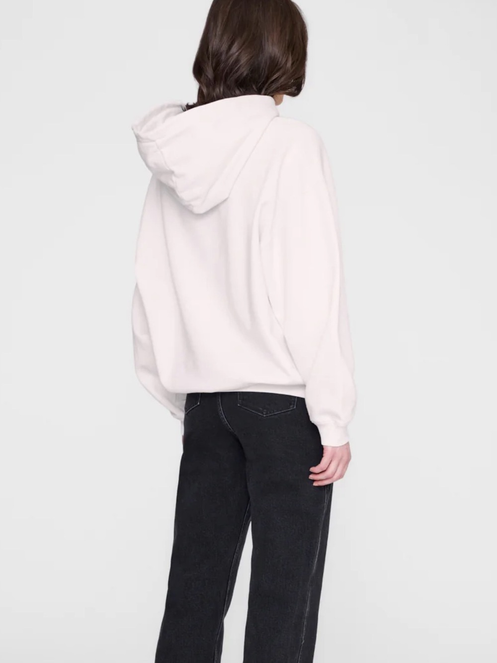 NWT Anine Bing Harvey Hooded Sweatshirt in Washed Pink - Size Large - Picture 2 of 7